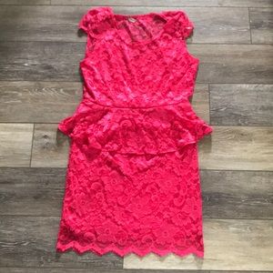 Pink Peplum Dress